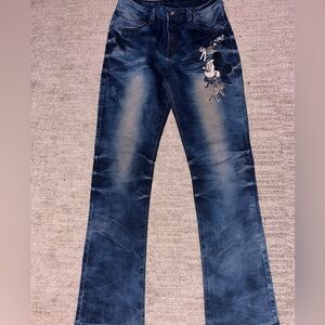 Vintage Embroidered Minnie Mouse Jeans